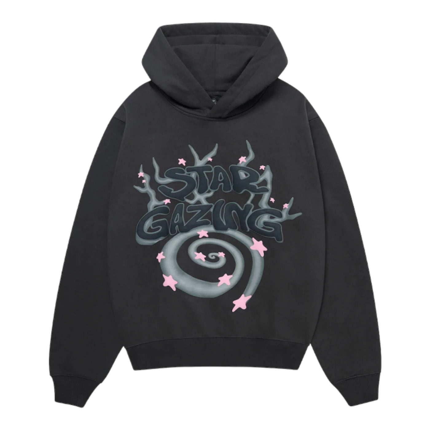 BROKEN PLANET MARKET HOODIE STARGAZING SOOT BLACK