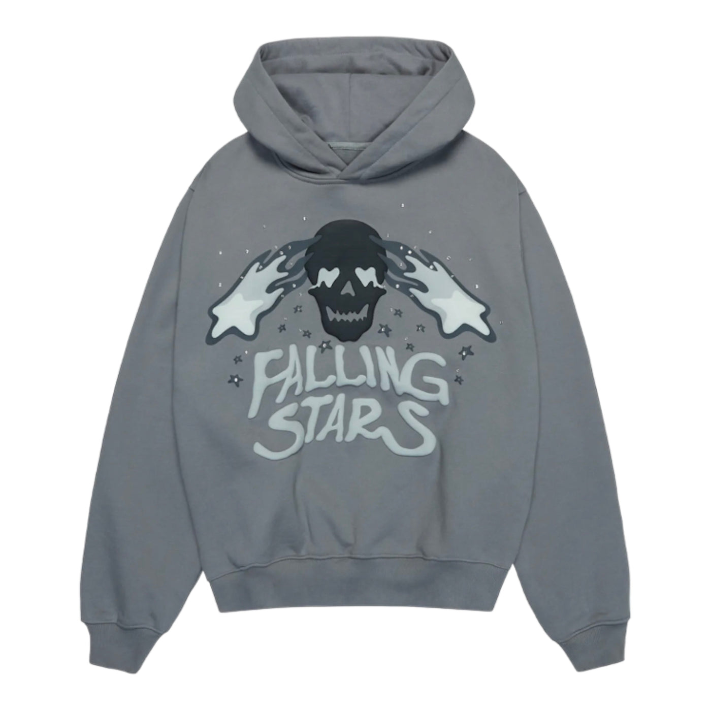 BROKEN PLANET MARKET HOODIE FALLING STARS DARK GREY