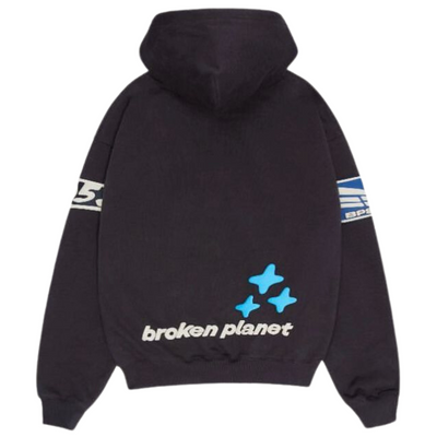 Broken Planet Market Escape to the Future Hoodie Soot Black