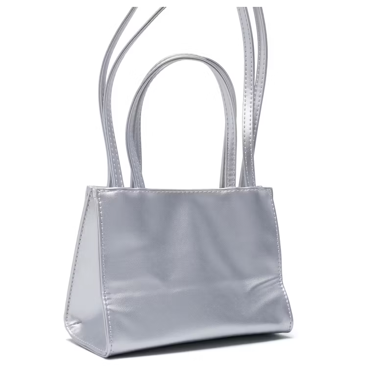 Telfar 100 % genuine silver small cheapest shopping bag