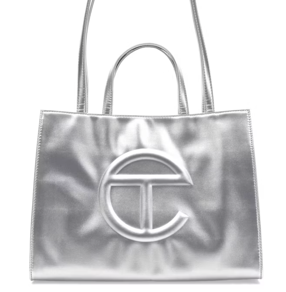 TELFAR SHOPPING BAG MEDIUM SILVER