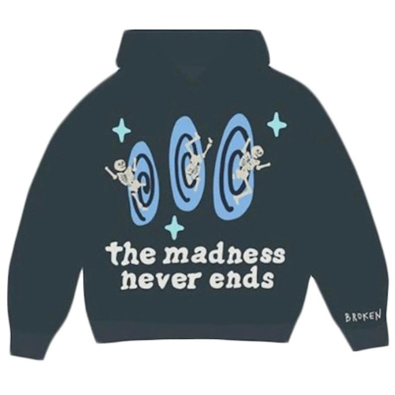 Broken Planet Market The Madness Never Ends Saphire Hoodie